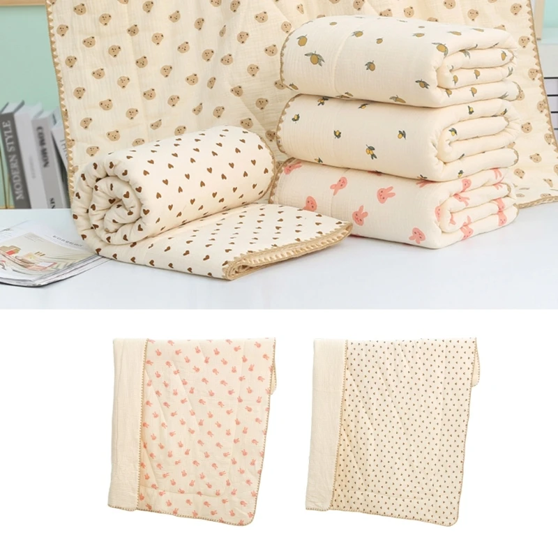 

Хлопковое детское одеяло Дышащее и сверхмягкое стеганое одеяло для малышей для малышей