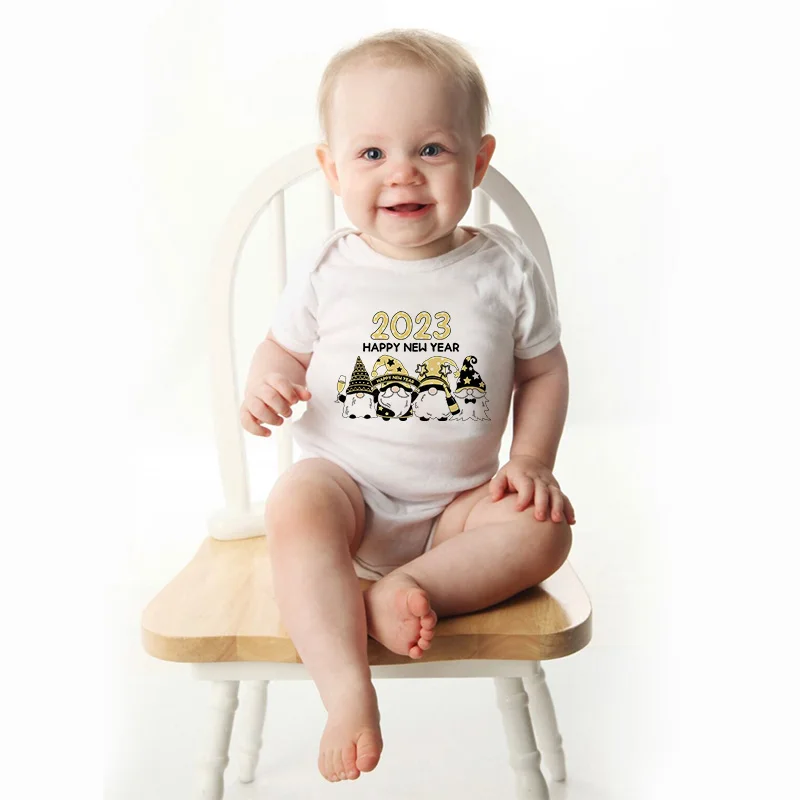

Christmas Print Newborn Bodysuit Baby Short Sleeve Romper Jumpsuit Infant Girls Boys Unisex Playsuit Outfit Xmas Party Clothes