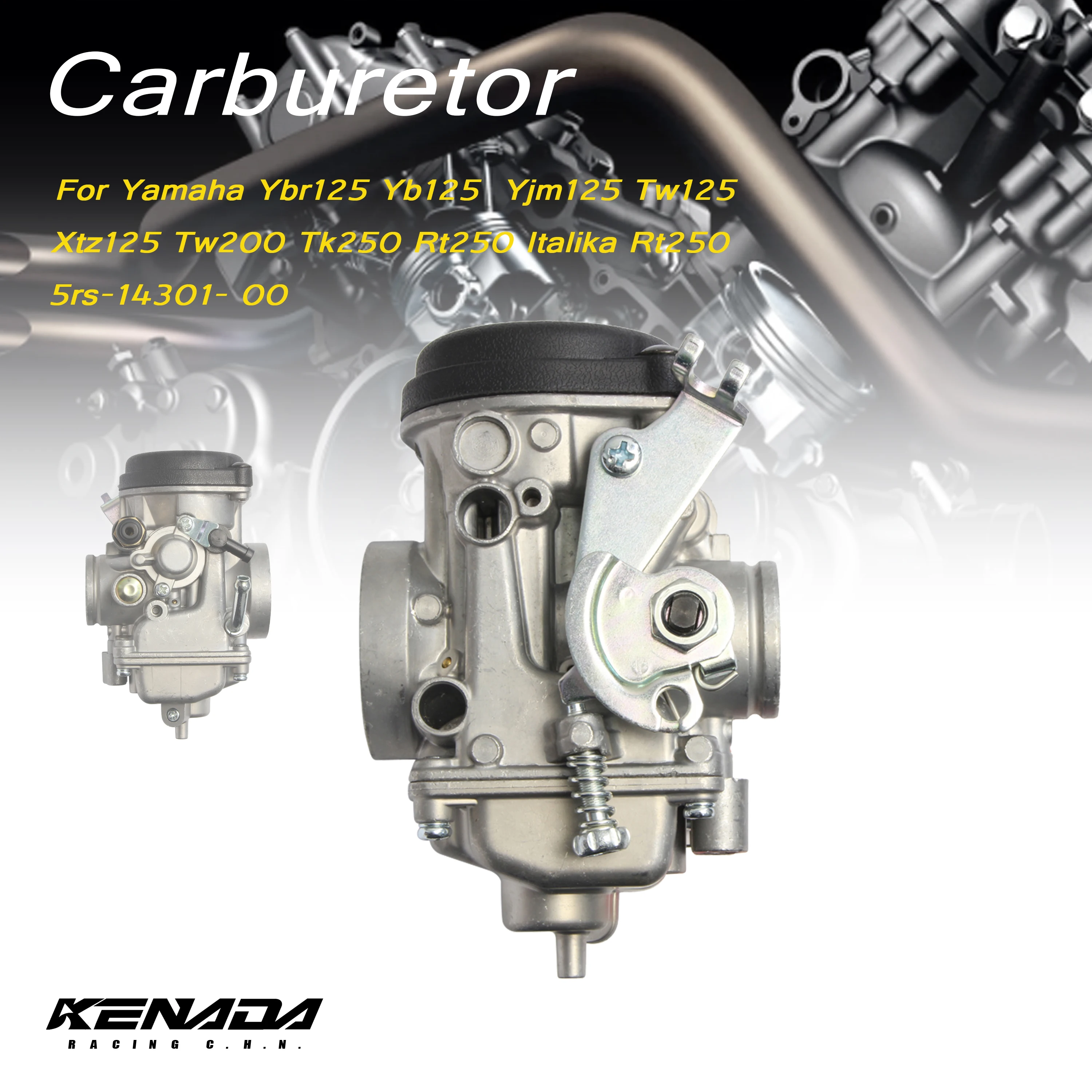 Карбюратор топлива для Yamaha Ybr125 Yb125 Yjm125 Tk250 Rt250 Italika Rt250 Tw125 Xtz125 Tw200 5rs-14301-00