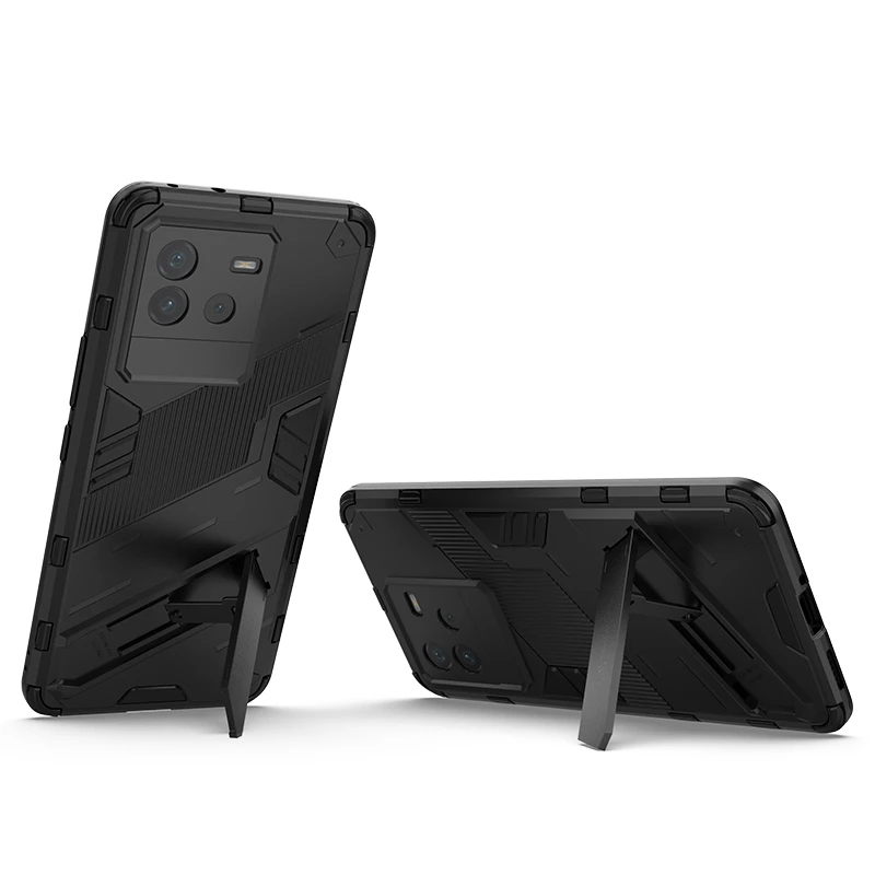 z uchwytem do Vivo iQOO Neo 6 SE Pokrowiec Capas Wstrząsoodporny zderzak Kickstand Back Cover Fundas