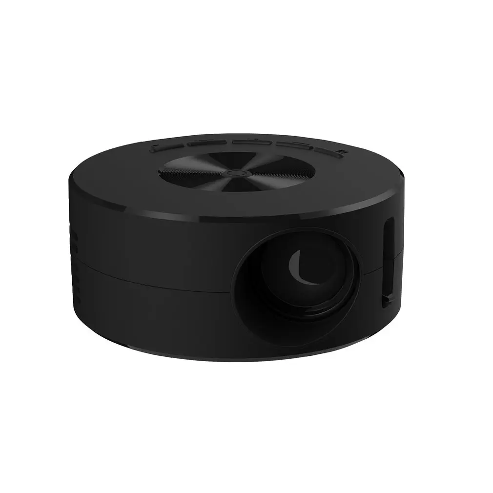 

YT200 Black LED Mobile Video Projector Support 1080P Portable Party Home Theater Media Player Kids Wired Same Screen Projector