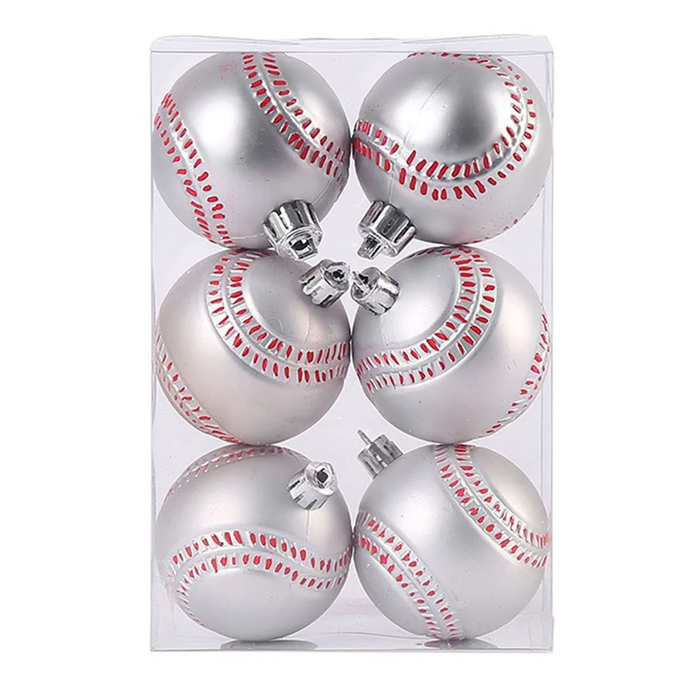 6 шт. креативный дизайн елочные украшения см регби/футбол/баскетбол/теннис