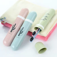 1pcs cartoon plastic travel toothbrush case portable out toothbrush box cover wash toothbrush storage box toothbrush container