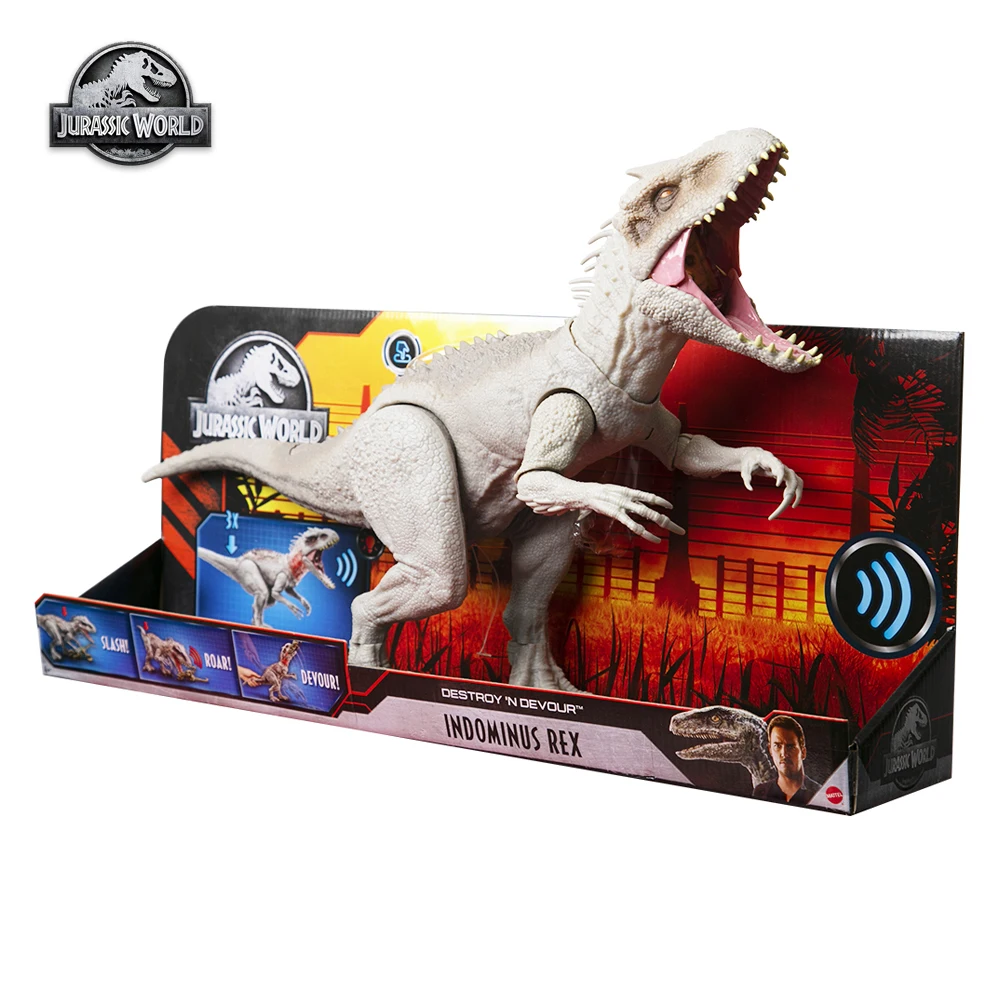 

JURASSIC WORLD DESTROY 'N DEVOUR INDOMINUS REX Tyrannosaurus Rex Dinosaurio T Rex Toys for Kids Birthday Christmas Gift GCT95