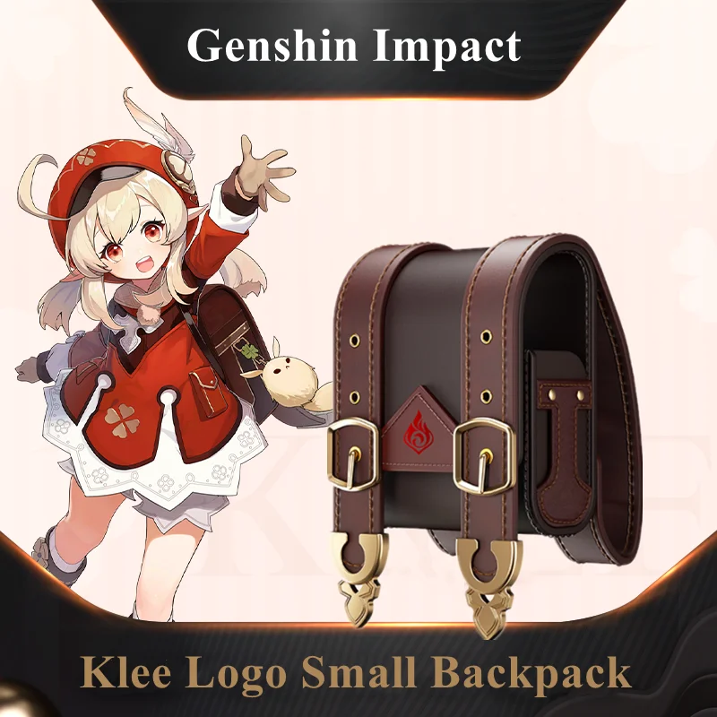 Genshin Impact klee small school bag wireless bluetooth earphone case leather case klee  backpack Dress up props