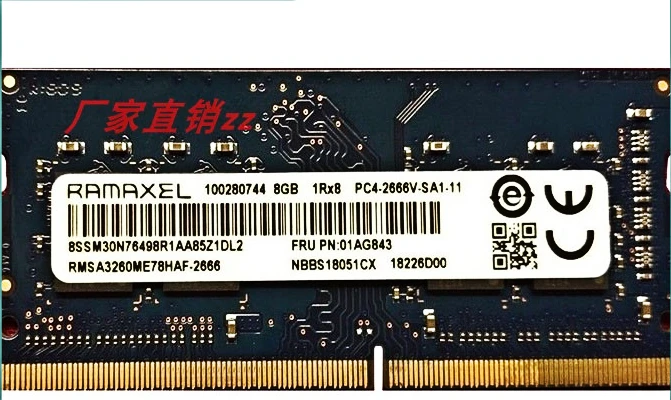 

RAM apply to Ramaxel 8G DDR4 2666 notebook memory RMSA3260ME78HAF-2666 01AG843