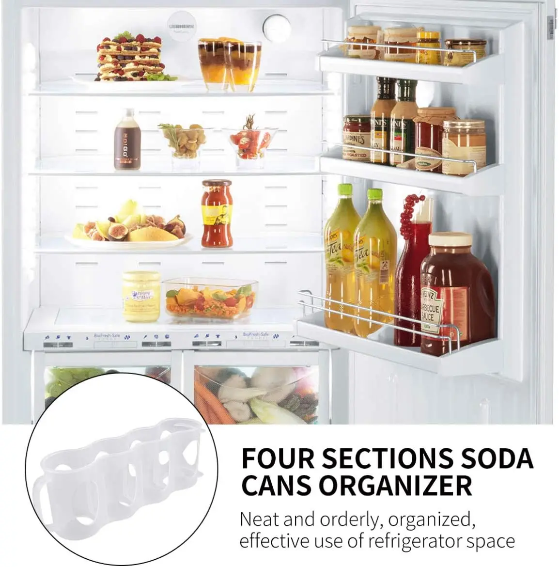 Портативный пластиковый органайзер для газированных напитков прозрачный