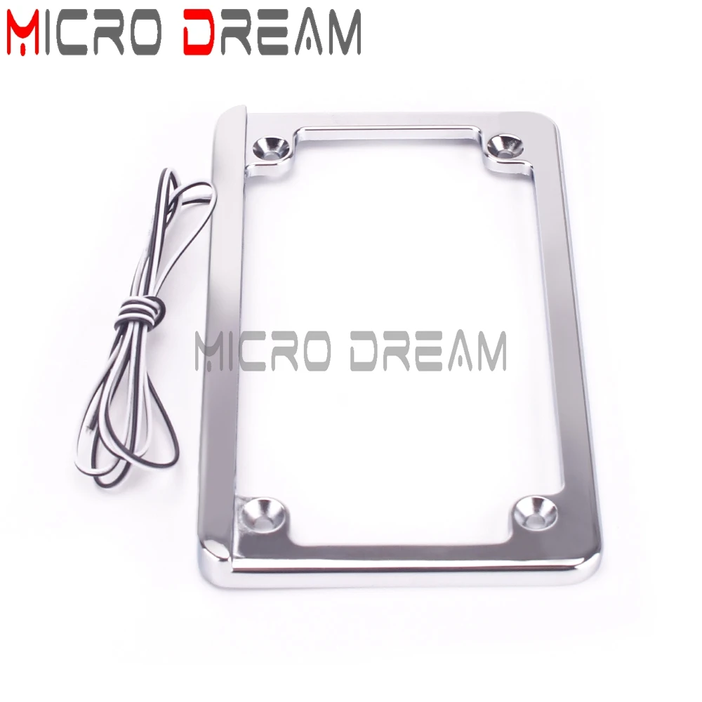 Рамка номерного знака для Harley Softail Fat Bob FXFB FXFBS 3/16-1/4 6 шт светодиодный 12 ° изогнутая