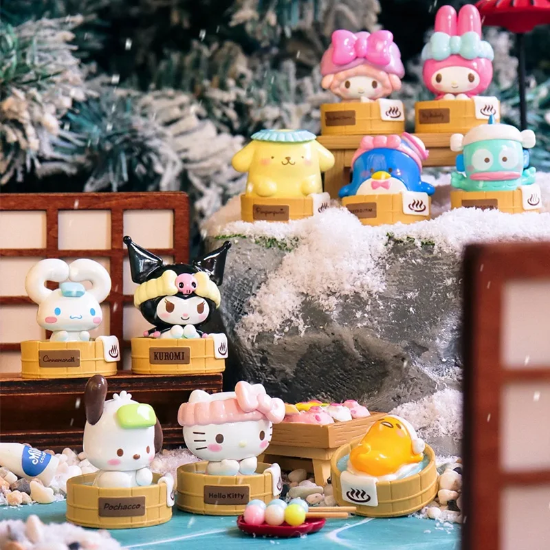 Sanrio Family Mini Hot Spring Series Мерцающая сумка женская украшение для рабочего стола с