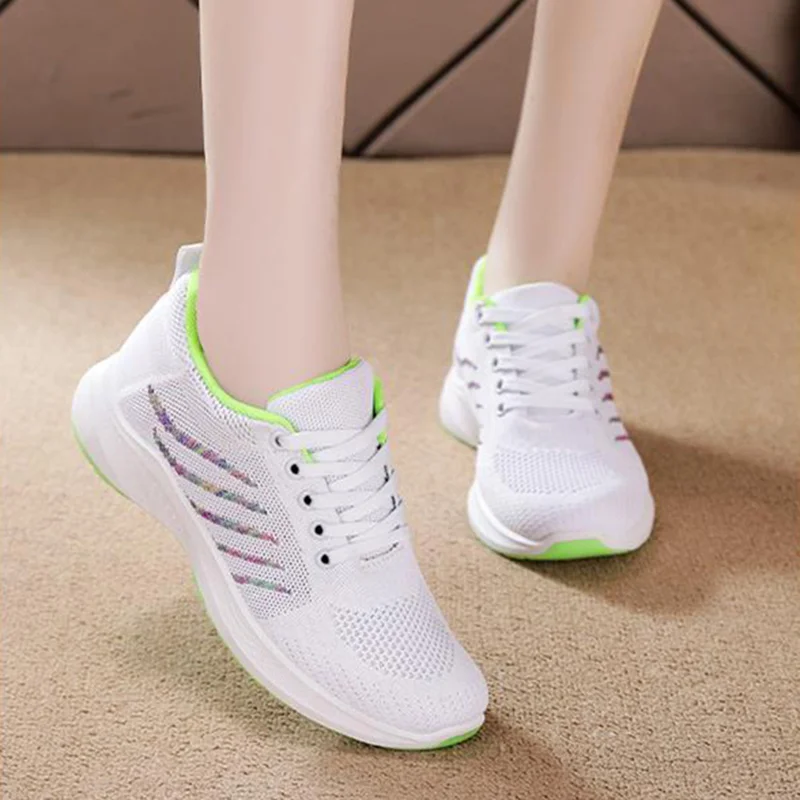 

Кроссовки женские на шнуровке, дышащие удобные, модная обувь