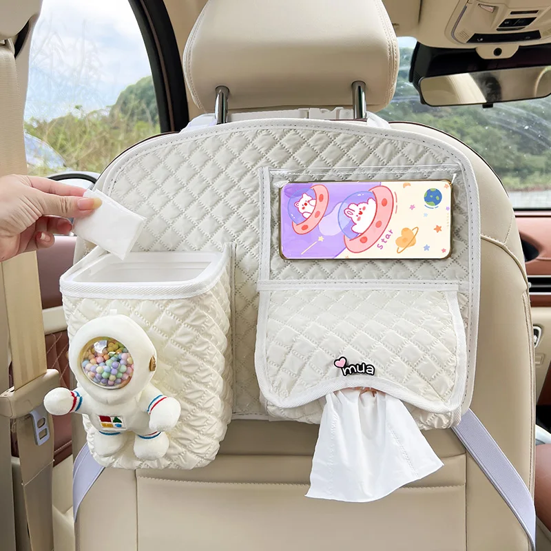 

Car Seat Back Storage Bag Multifunctional Children's Storage Box Hanging Bag Car Rear Storage Trash Can Tissue Box Car Organizer