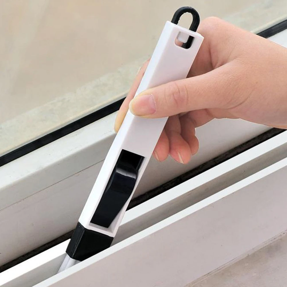 

Portable Two-in-one Cleaning Brush Multifunctional Door And Window Keyboard Groove Cleaner Dust Shovel Window Rail Cleaning Tool