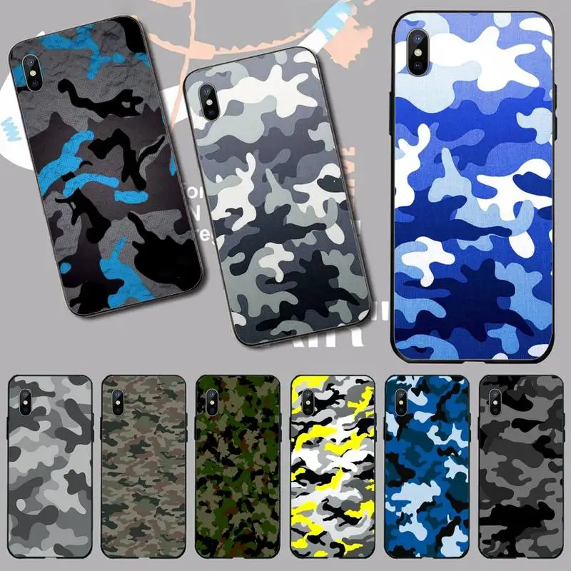 

Camouflage Pattern Camo military Army Phone Case for iPhone 11 12 13 pro XS MAX 8 7 6 6S Plus X 5S SE 2020 XR mini