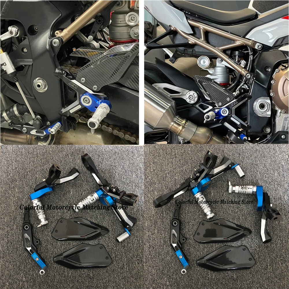

S1000RR Adjustable Carbon Fiber Foot Pedal With Gear Iever Raised Pedal Kit For Motorcycle FOR BMW S1000RR S1000R S1000 R 19-22