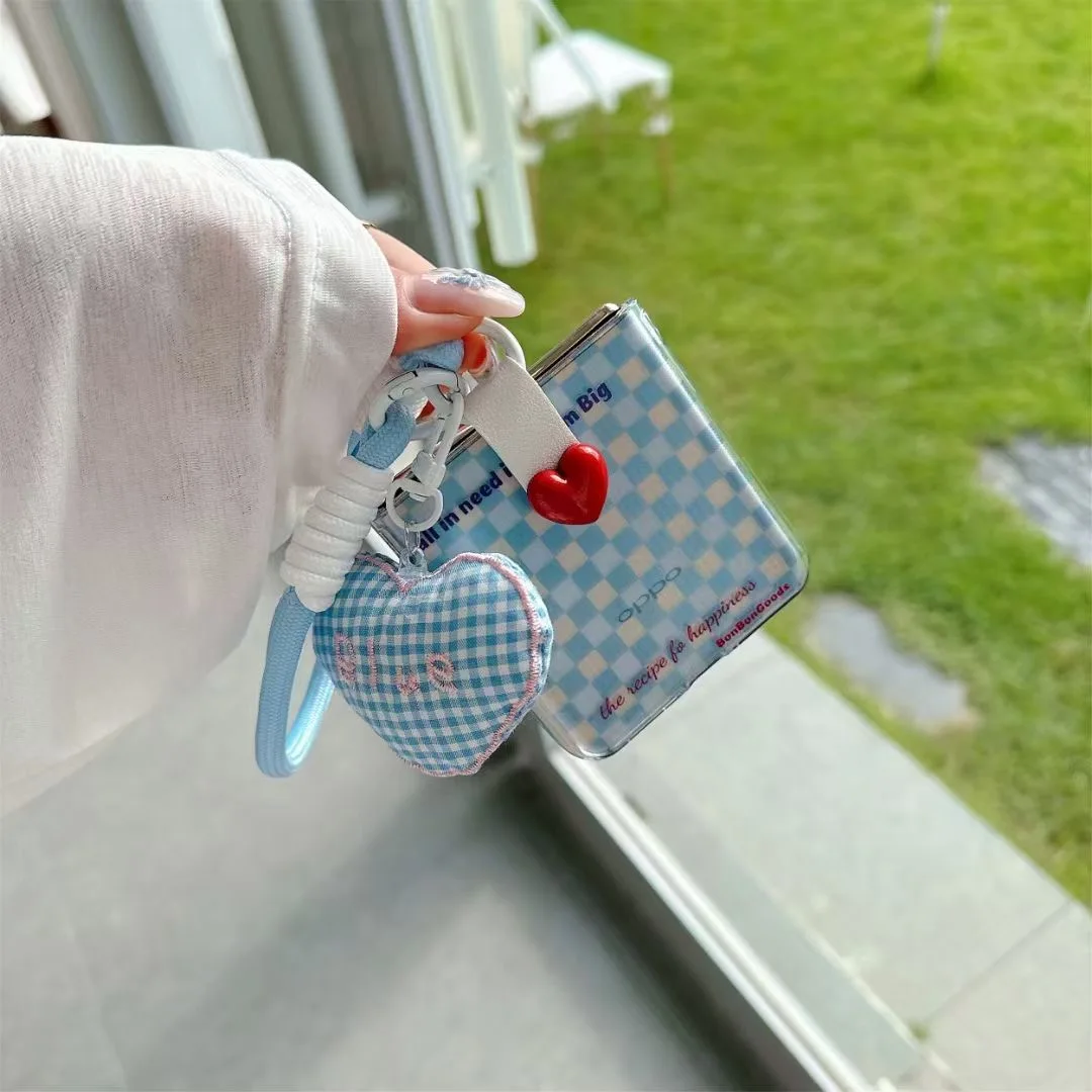 Diy милый чехол с коротким ремешком в форме сердца для Samsung Galaxy Z Flip6 Flip5 Flip4 3 Razr50ultra