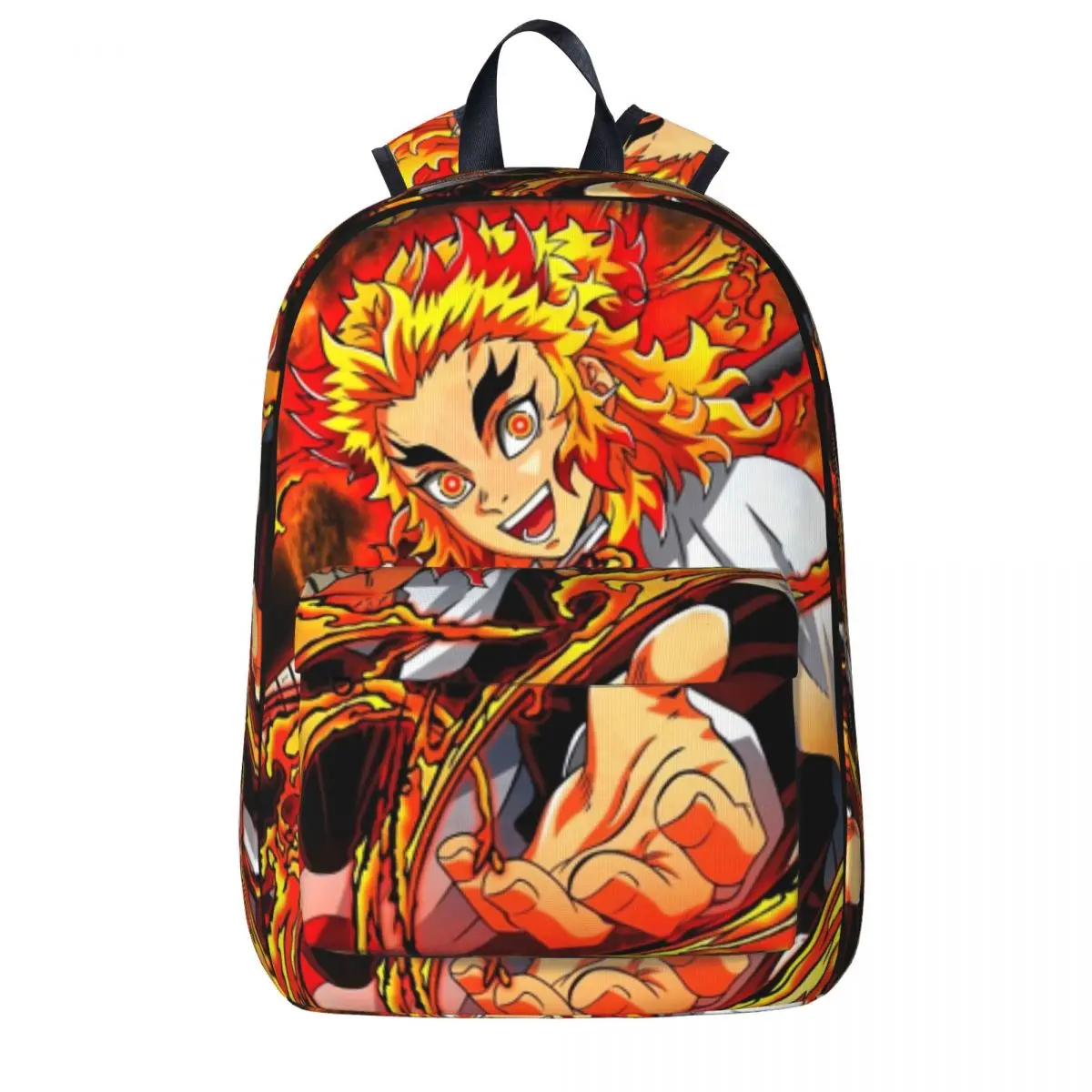 

Demon Slayer Anime Backpack The Flame Hashira Novelty Backpacks Women Men Camping Pattern High School Bags High Quality Rucksack