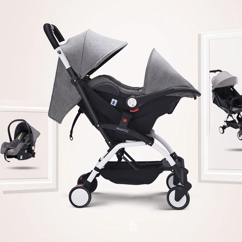 

2 in 1 Baby Stroller With Car Seat High Landscope Folding Baby Carriage Sleeping Basket For Child 0-3 Years Newborn baby pram