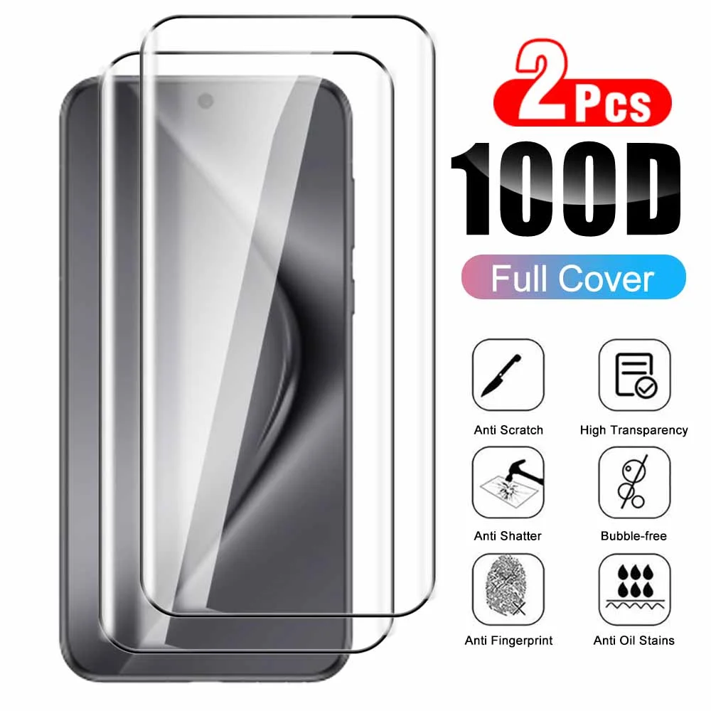 2 шт. 9D защитный стеклянный чехол с полным покрытием для Huawei Pura 70 Ultra Pura70 Pro Plus +