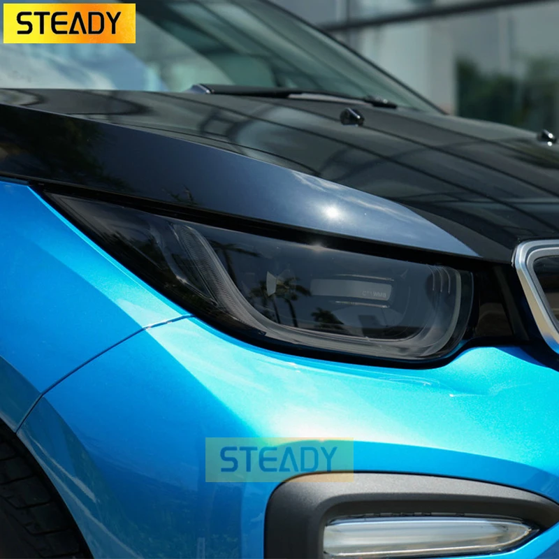 

2 шт. Защитная пленка для автомобильных фар, защита, восстановление, Прозрачная черная наклейка из ТПУ для BMW i3 2013-2020, аксессуары