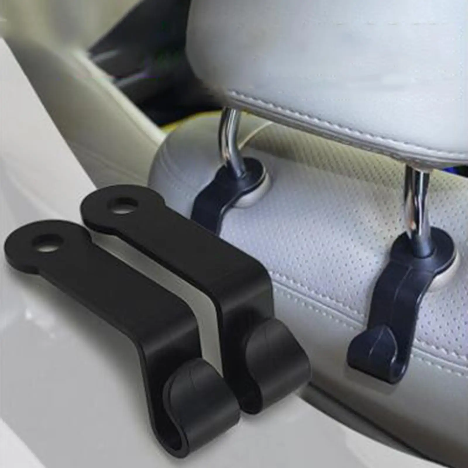 

2 Pieces Universal Vehicle Car Seat Headrest Hooks Hanger for Bags Purses Cloths
