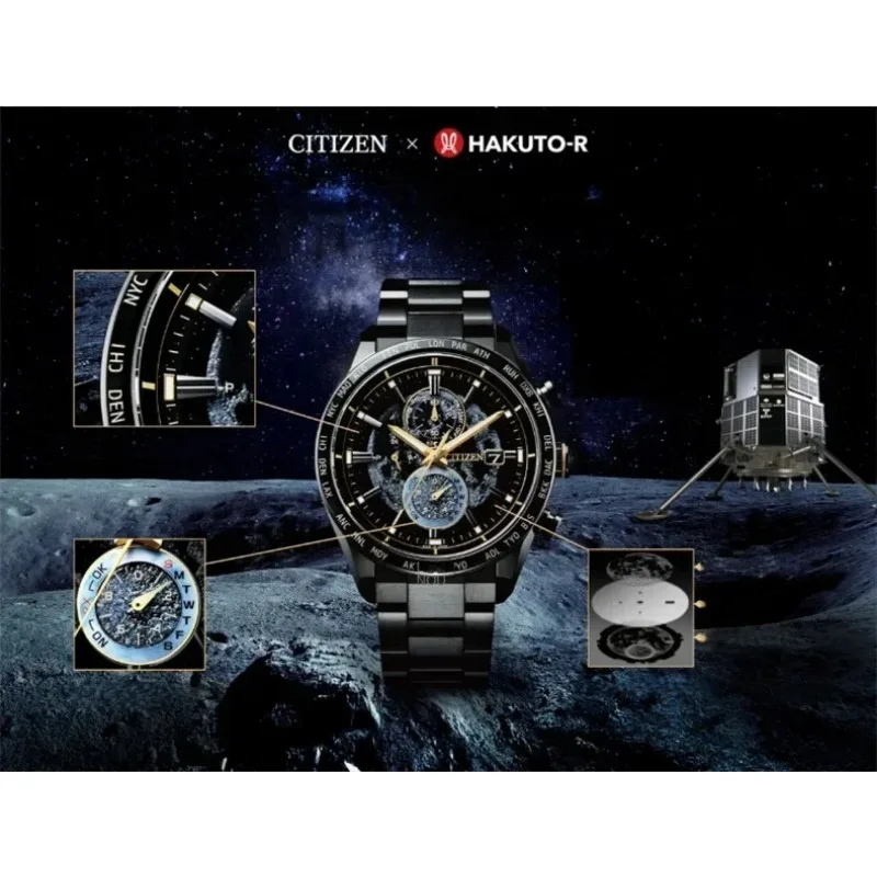 Часы CITIZEN Luxury The Back of Moon Мужские кварцевые повседневные мужские наручные часы с