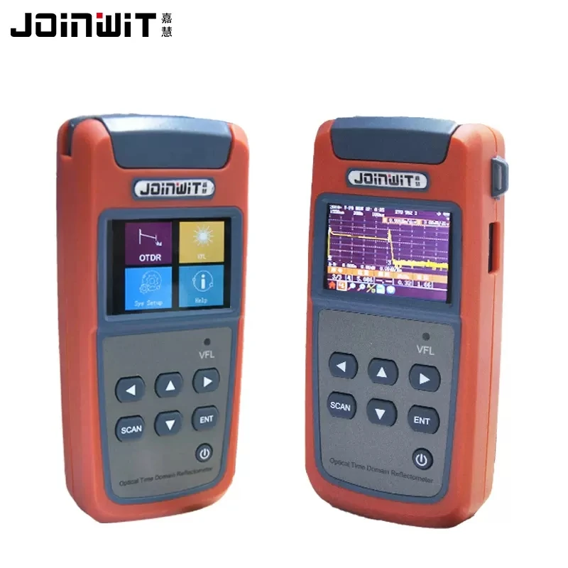 Joinwit Mini OTDR Fiber Optic OTDR Optical Fiber Reflectometer Built in VFL with FC SC Touch Fiber Cable Ethernet Tester