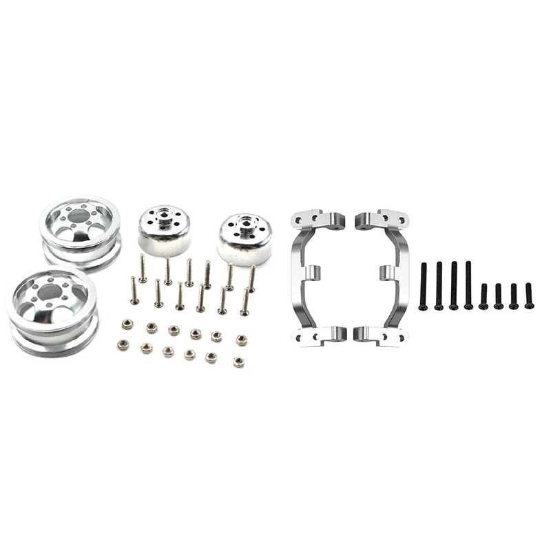 

Shock-Proof Wheel Hub Rim With 1 Pair Metal Pull Rod Base Seat For WPL C14 C24 C14K C24K 1/16 RC Car