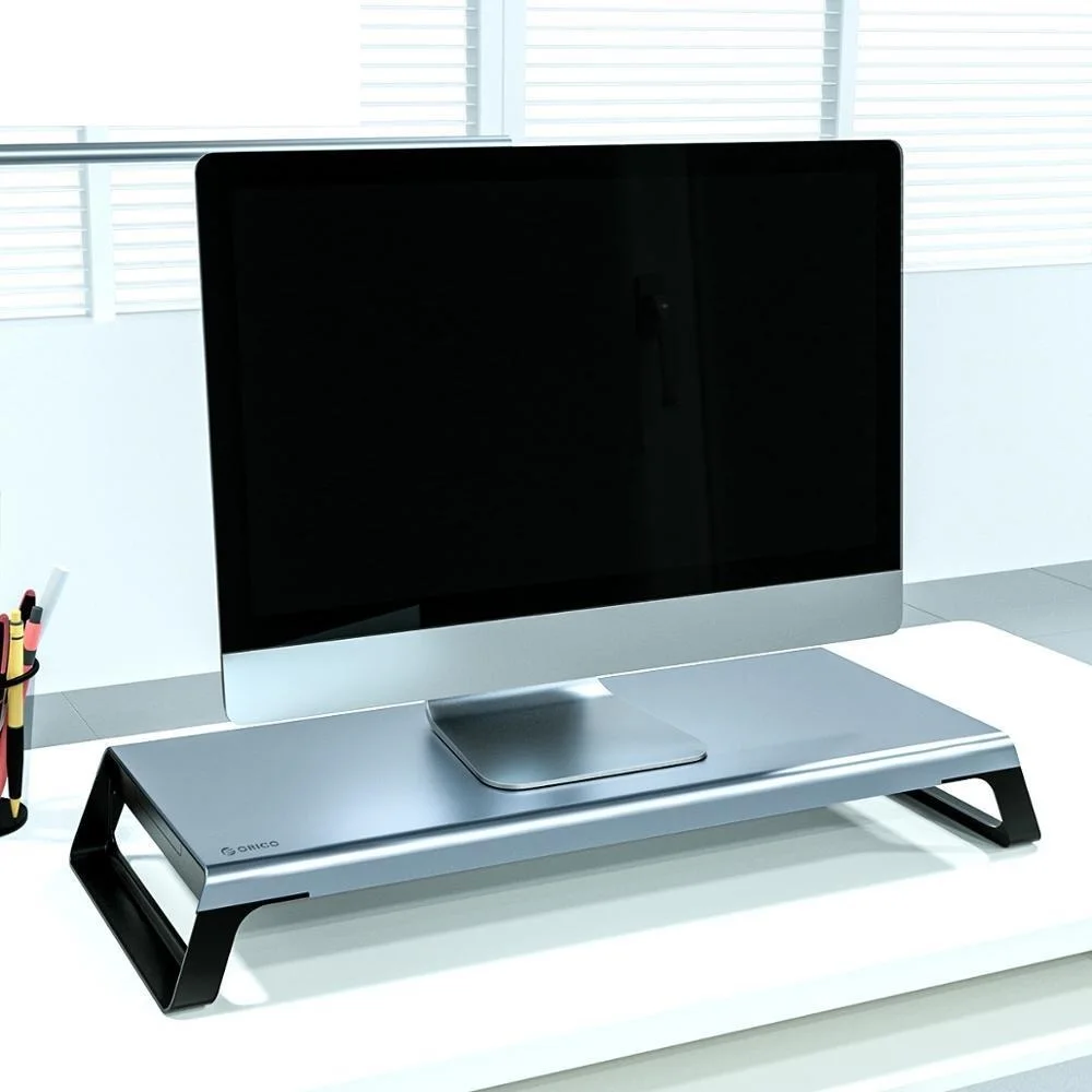 

ORICO Aluminum Desktop Monitor Stand Riser Universal Computer Holder Bracket Stand Storage keyboard for PC Laptop MacBook Office