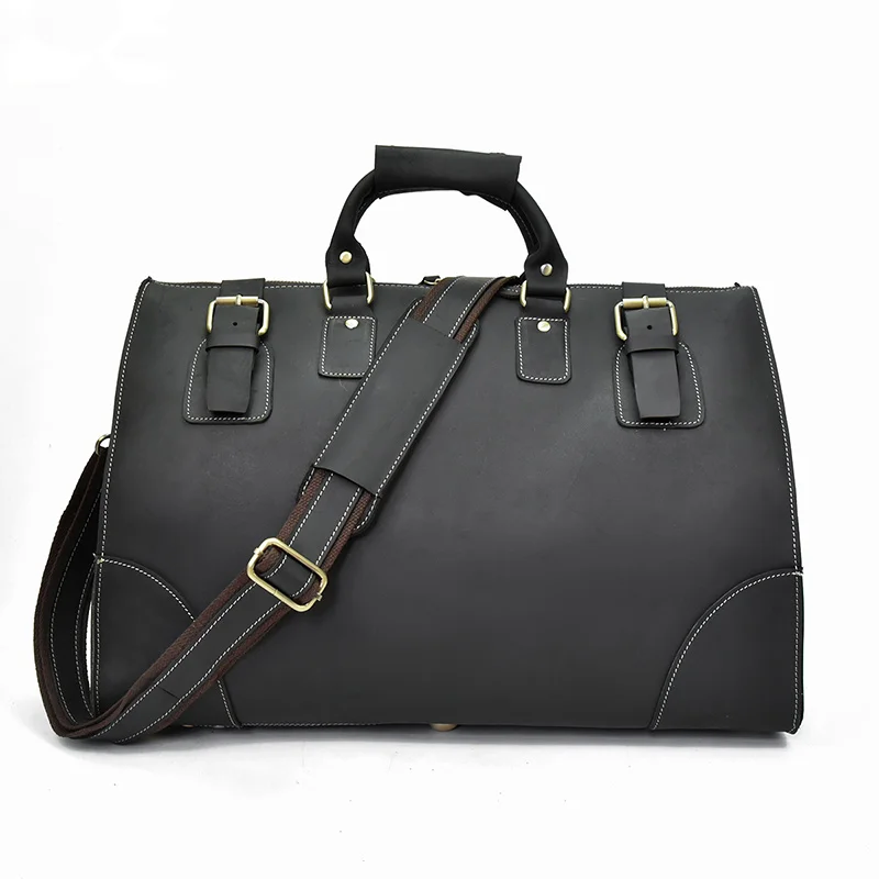 Мужская кожаная дорожная сумка Crazy Horse 18 дюймов большая вместительная унисекс