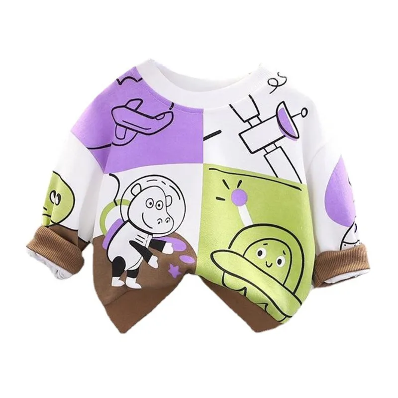

New Spring Autumn Fashion Baby Clothes Children Boys Girls Cartoon Long Sleeve T-Shirt Toddler Casual Costume Kids Sportswear