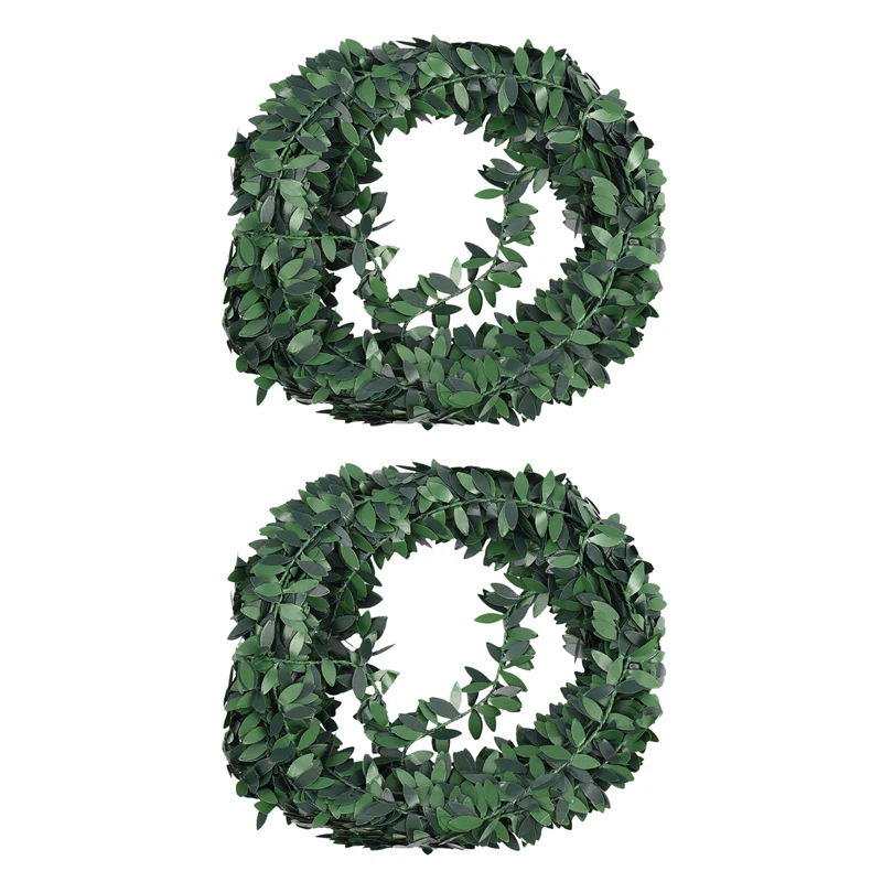 

2X 7.5M Artificial Ivy Garland Foliage Green Leaves Simulated Vine For Wedding Party Ceremony Diy Headbands