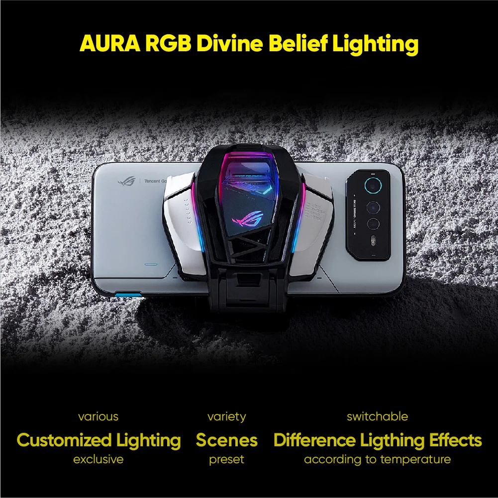Cena ASUS ROG 5/5s AeroActive Cooler Funcooler Uchwyt Wentylatora Z Oświetleniem LED Aura ROG 5/5s Akcesoria Do Telefonów Do Gier