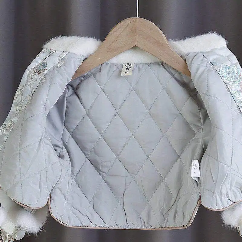 Костюм Тан для девочек зимний теплый утепленный бархатный топ и шерстяное платье