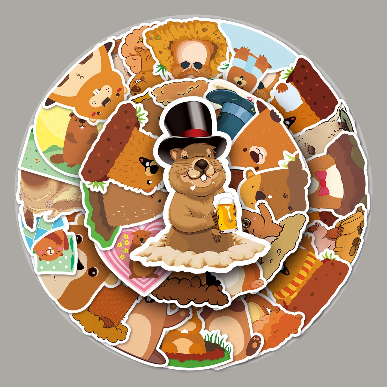 

50 хомяк, скейтборды с животными, Мультяшные наклейки, милые водонепроницаемые детские игрушки, канцелярские принадлежности, декоративные м...