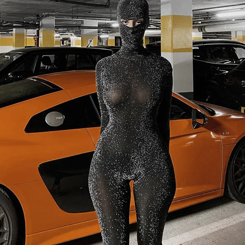 

Sexy Women Autumn Winter Long Sleeve Backless Bodycon Soild Color Black Jumpsuit Romper Playsuit 2021 Spring Streetwear Clubwear