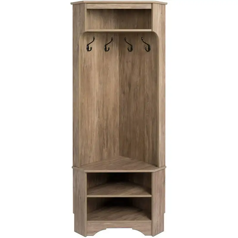 

Corner Hall Tree with Storage, Drifted Gray Cabinet Filing cabinet drawer Filing cabinet