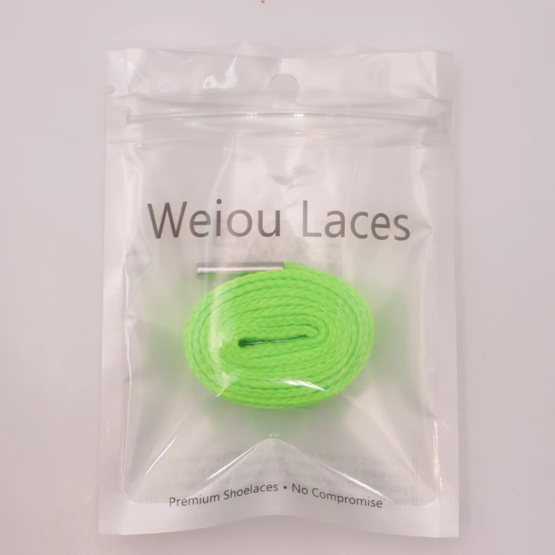 Weiou 18MM Comfortable Trendy String Dress Lace&Gun Black Metal Aglets Official Shoe Accessory Unisex Canvas Wide Cordon 30Pairs