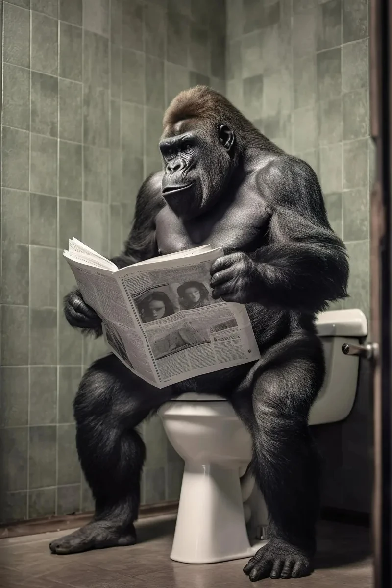 

Картина "Забавная обезьяна, горная корова" на холсте