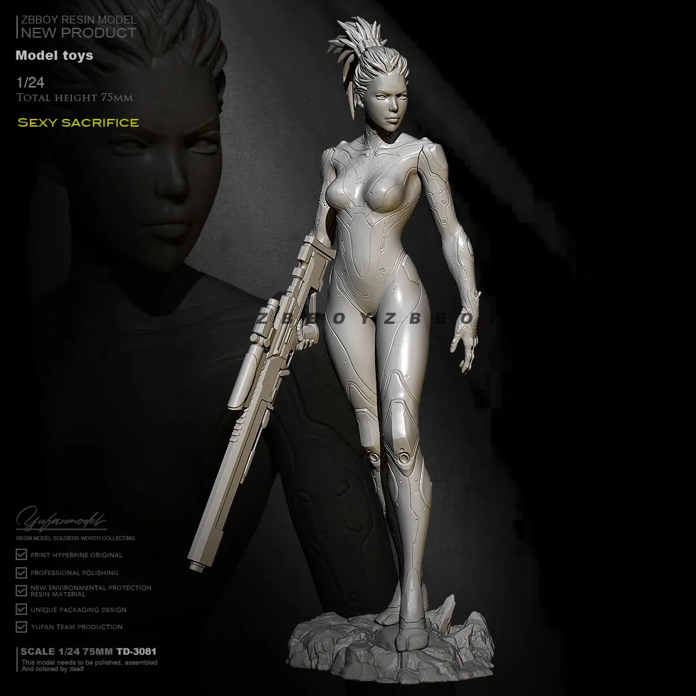 

75 мм, 1/24, набор моделей из смолы, красивая бесцветная и самособранная искусственная кожа