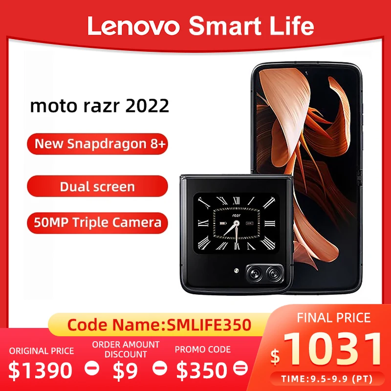 Motorola Moto razr 2022 оригинальная прошивка смартфон со складным экраном 6 7 дюймов Snapdragon8