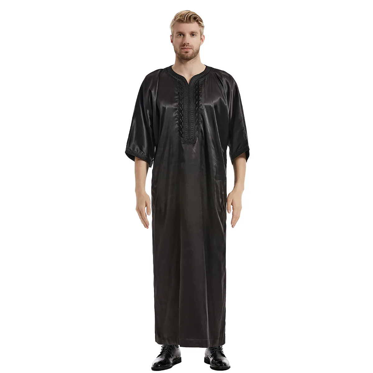 Muslim Men Clothing Abaya Islam Musulmane Pour Homme Kaftan Leisure Jubb Moroccan Thobe Saudi Arabia Pakistan Dubai Islamic Robe