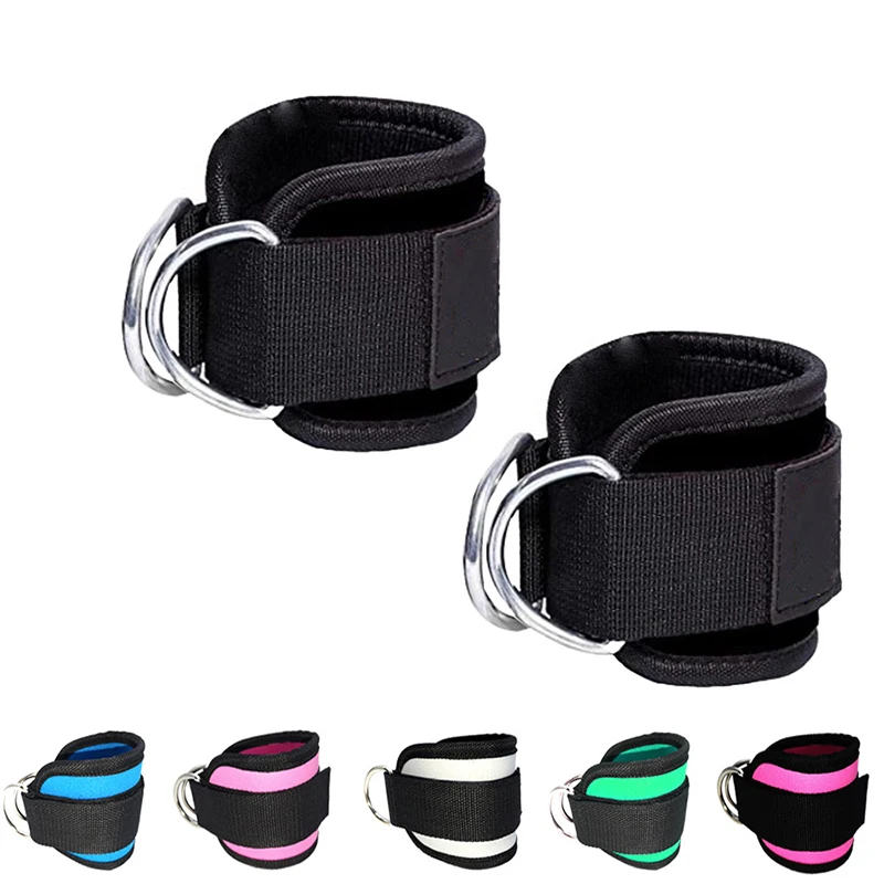 

Fitness Adjustable D-Ring Ankle Cuffs Sport Ankle Straps For Cable Machines Gym Leg Pulley with Buckle Sport Feet Guard Workout