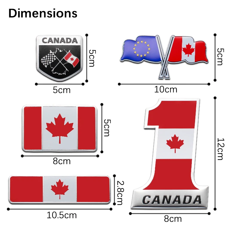 1 шт. 3D металлический алюминиевый автомобильный Стайлинг логотип Канады наклейки