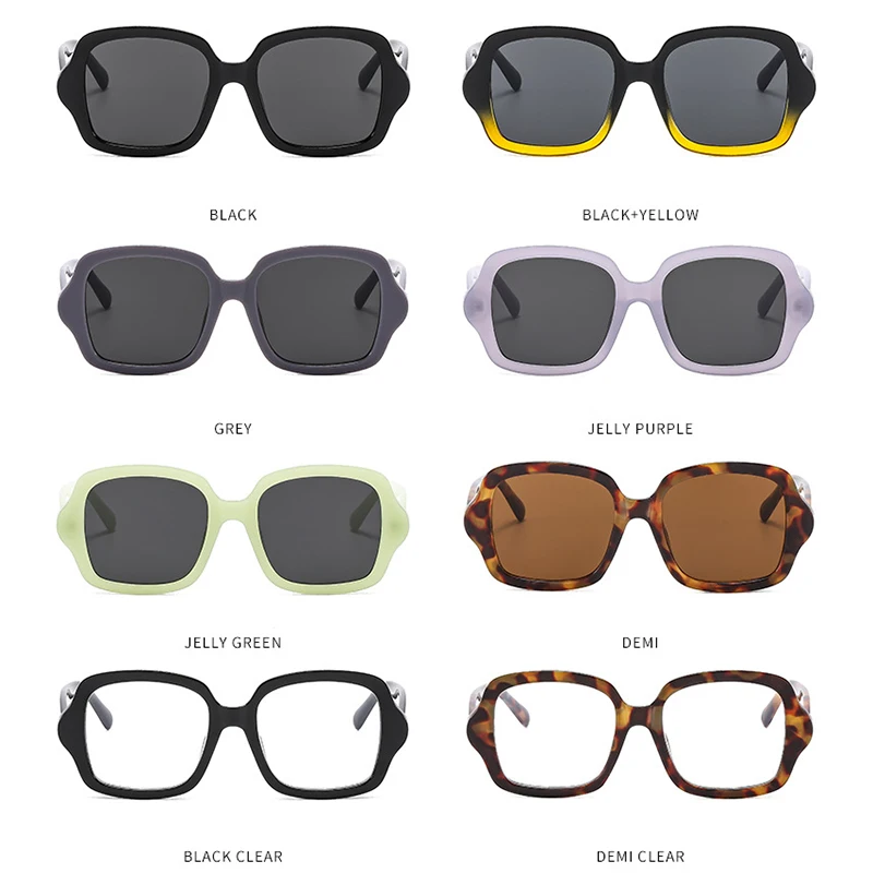 OVOYAN большие квадратные солнцезащитные очки для женщин 2024 модные простые в стиле