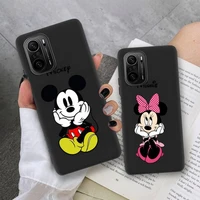 cute mickey and minnie mouse phone case for xiaomi mi note 11 10 9 8 6x 11x lite 9t cc9 pro se