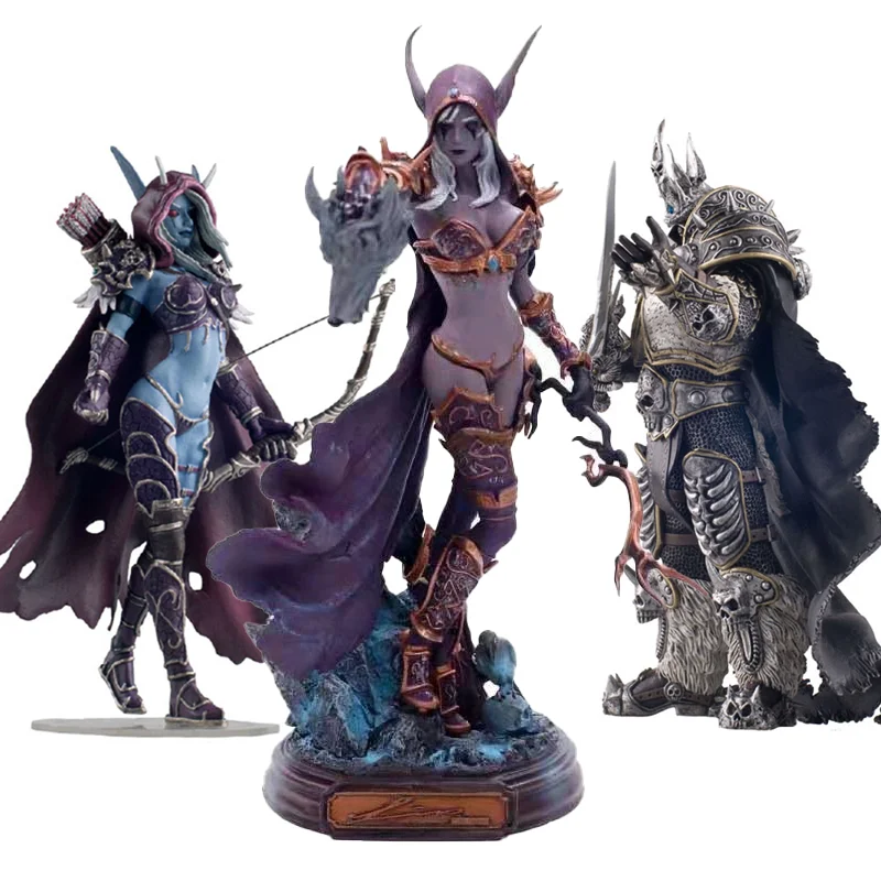 

Anime Action Sylvanas Windrunner Figure Sylvan Archery Queen Arthas Menethil Figura Collectible Model World of Warcraft WOW Dota