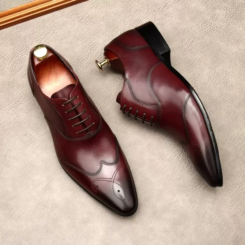 Summer Fashion Men Oxford Leather Dress 