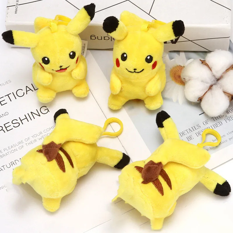 

10Cm Anime Pokemon Pikachu Plush Pendant Cartoon Plush Doll Kawaii Backpack Couple Pendant Accessories Birthday Gift Kid Toy Y2K