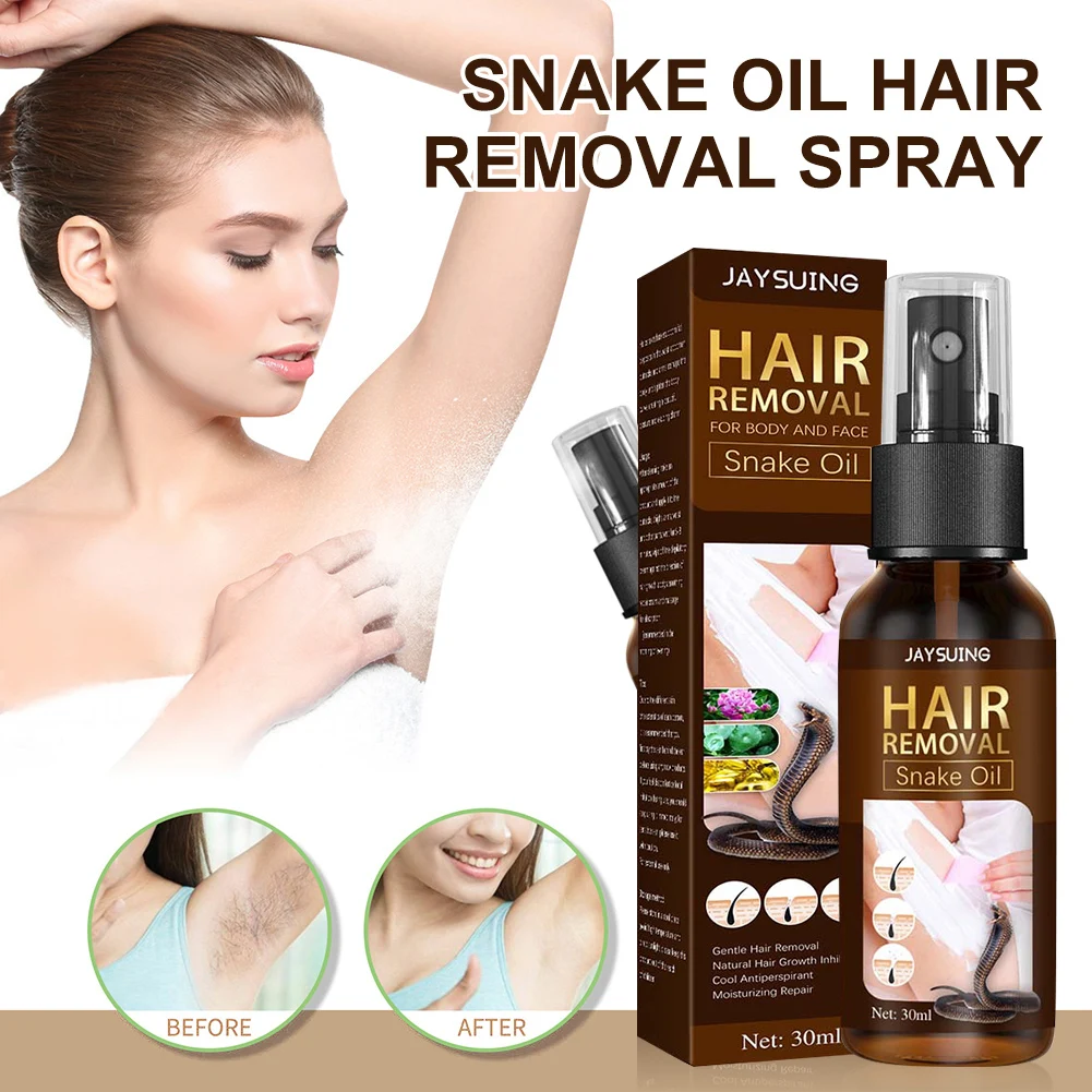 

30ml Snake Oil Hair Removal Spray Stop Hair Growth Painless Safe Hair Removal Spray Hair Inhibitor For Arms Armpits Legs Care