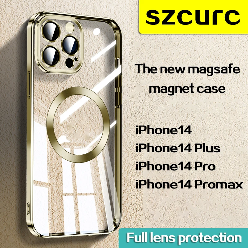 

New magsafe High-end luxury For iPhone 14 Pro Max case iphone 13 12 11 Phone case Magnetic suction ultra-thin protective cover